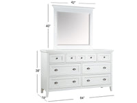 Heron Cove - Landscape Mirror - Chalk White