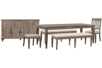Lancaster - 6 Piece Extendable Rectangular Dining Table Set