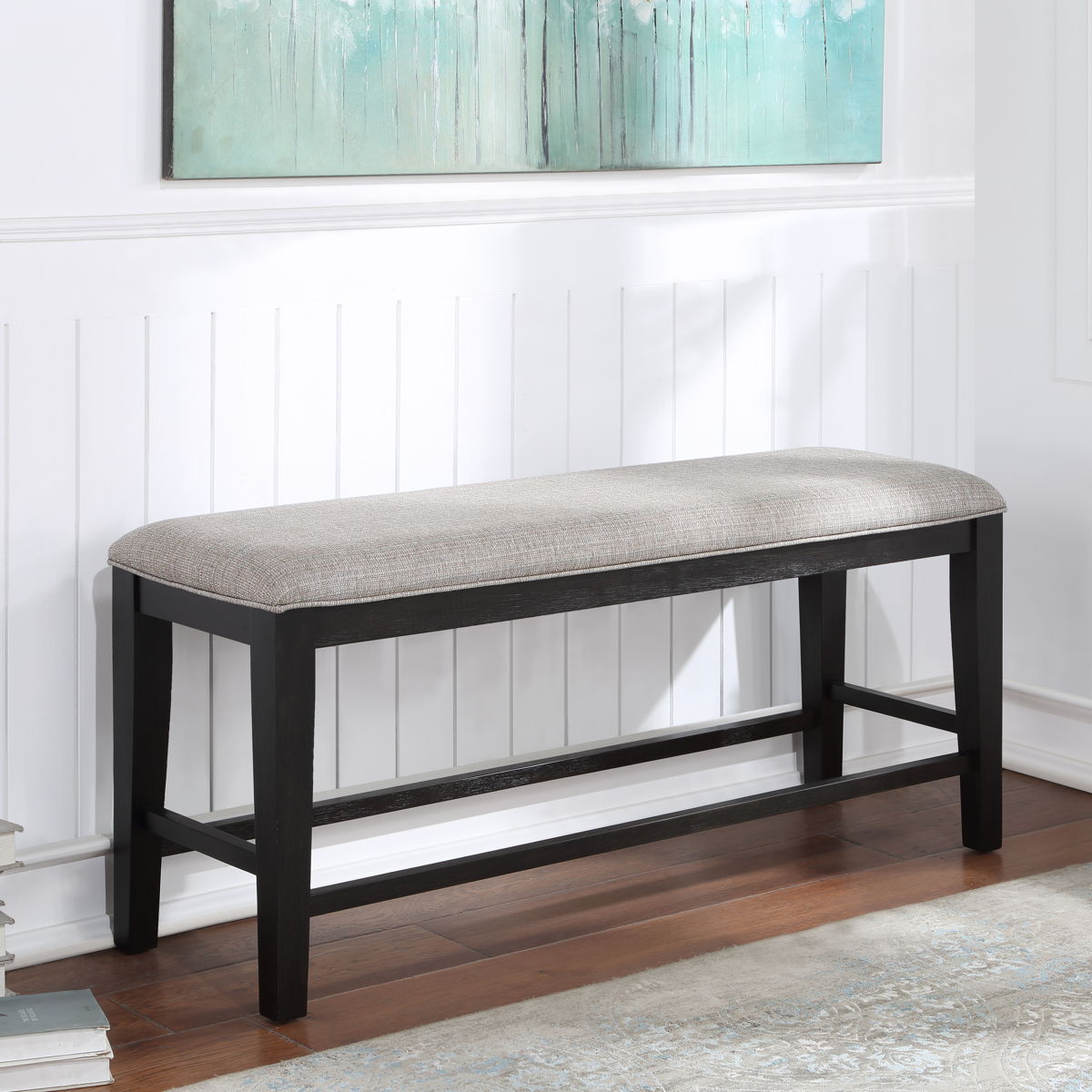 Halle - Counter Bench - Dark Brown