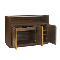 Pulaski Accents - 3 Door Bar Cabinet with Glass Shelves - Brown