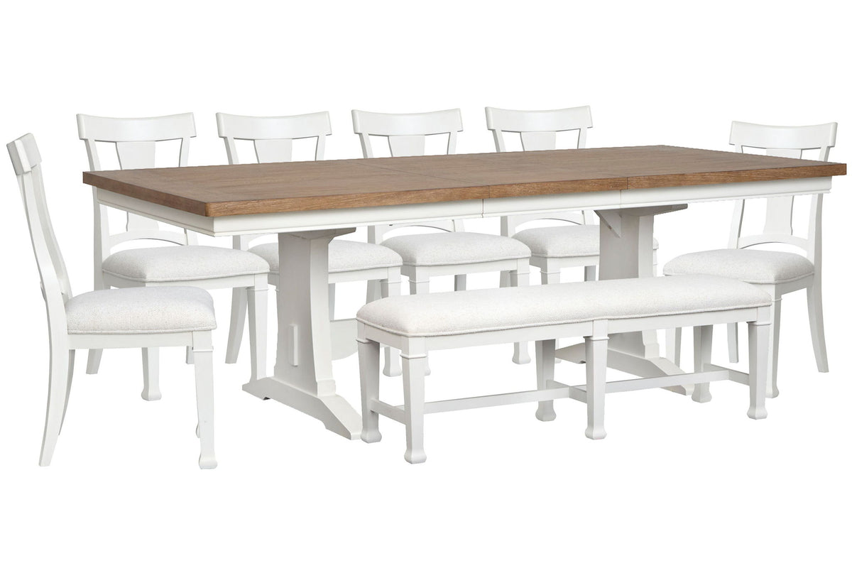 Kingston - Extendable Trestle Dining Table Set