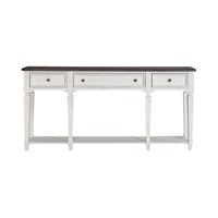 Allyson Park - Hall Table - Wirebrushed White / Charcoal