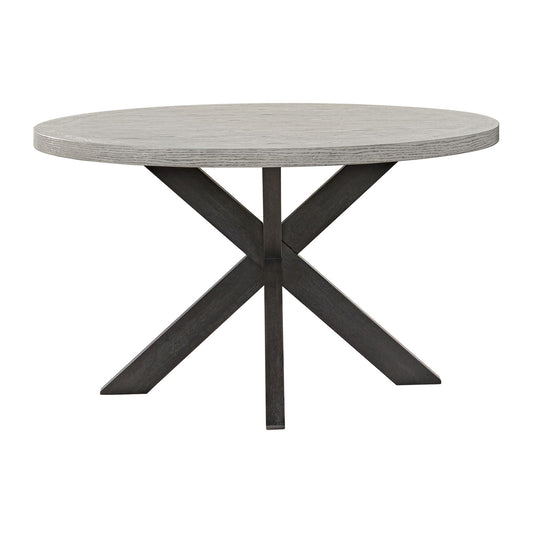 Axel - Round Dining Table - Espresso / Light Gray