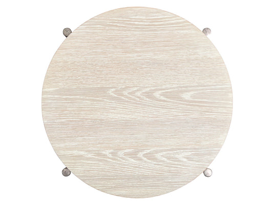 Jennings - Round End Table - Edgecomb Gray And Weathered Antique Nickel
