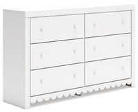 Mollviney - White - Six Drawer Dresser