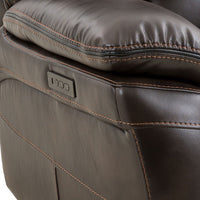 Oportuna - Dual Power Recliner Coffee - Dark Brown