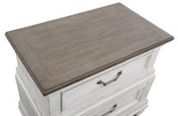 B00323 - Nightstand (USB/WiFi/LED) - Distressed White