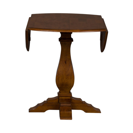 Creations - Round Drop Leaf Table - Dark Brown