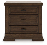 Taffenbrook - Medium Brown - Three Drawer Night Stand