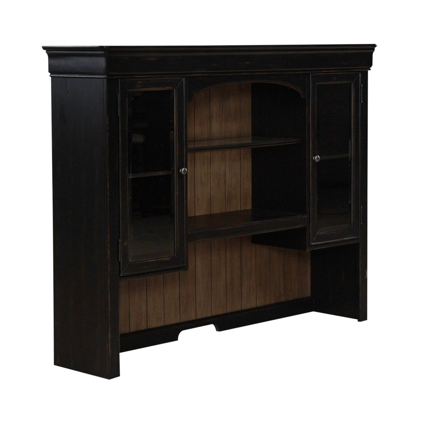 Meritage - Jr Executive Credenza Hutch - Aged Charcoal