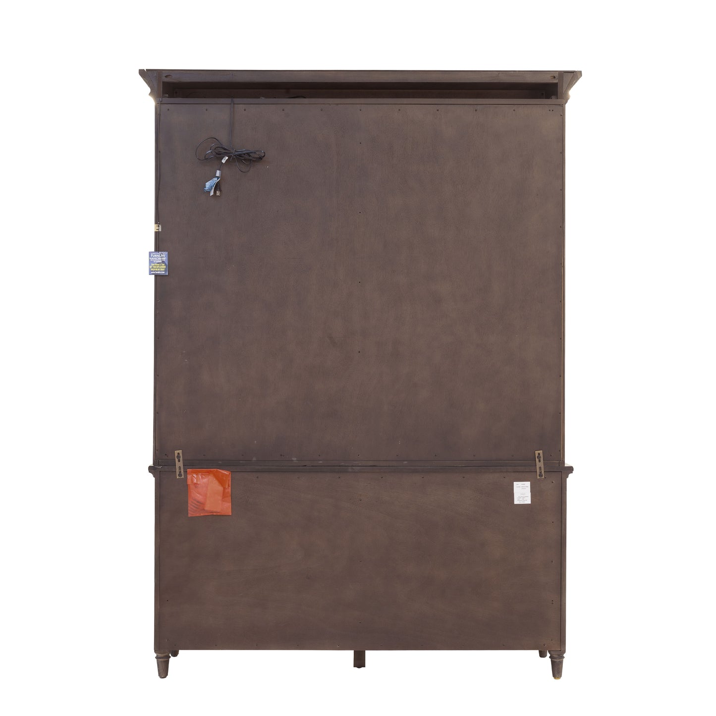 Revival Row - Sliding Door Display Cabinet with Storage Drawers - Brown