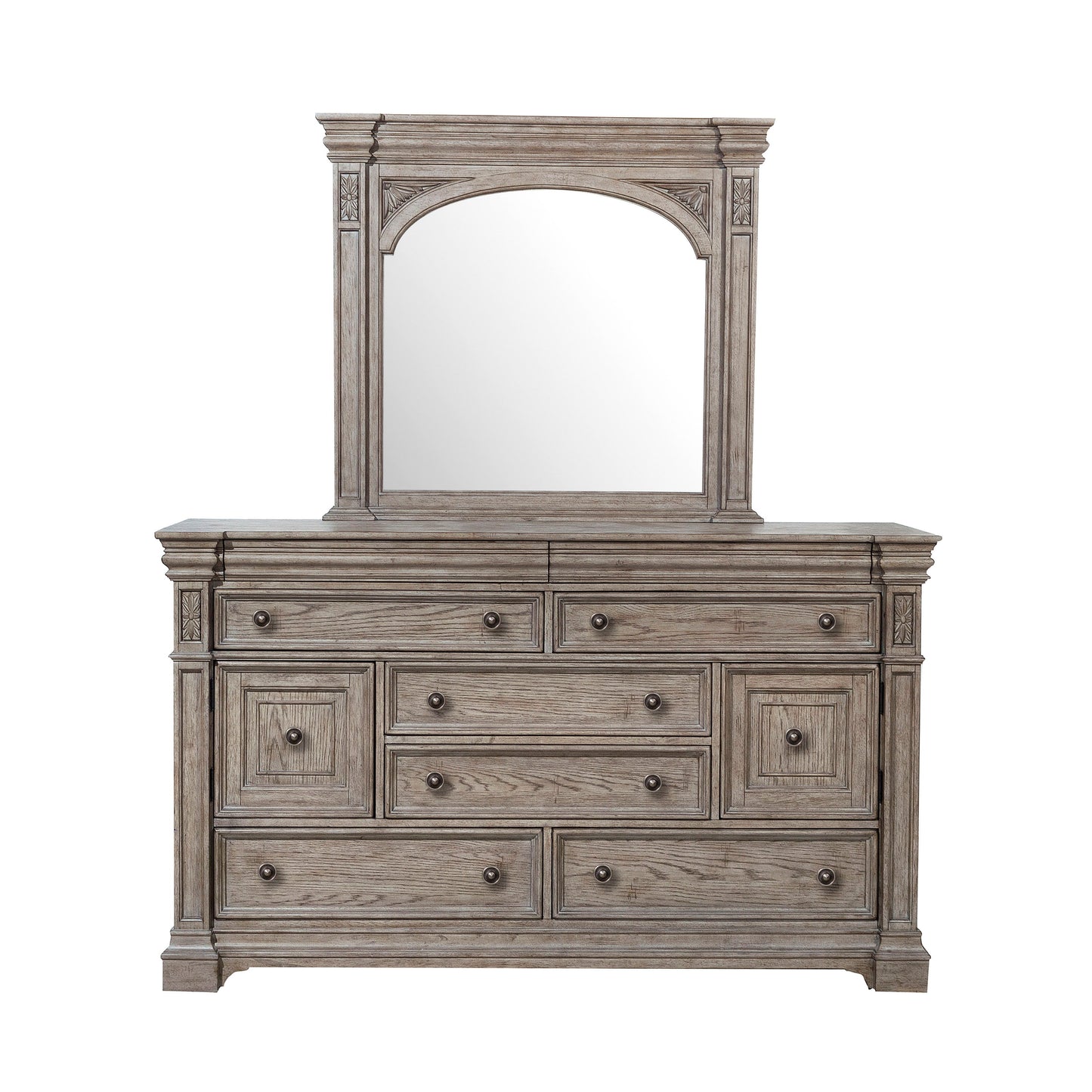 Kingsbury - Dresser and Mirror - Gray