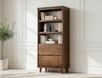 Savia - 2 Drawer Bookcase - Brown