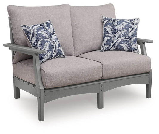Cove Beach - Loveseat With Cushion - Gray
