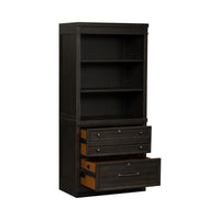 Harvest Home - 2 Piece Hutch & Cabinet Set - Black