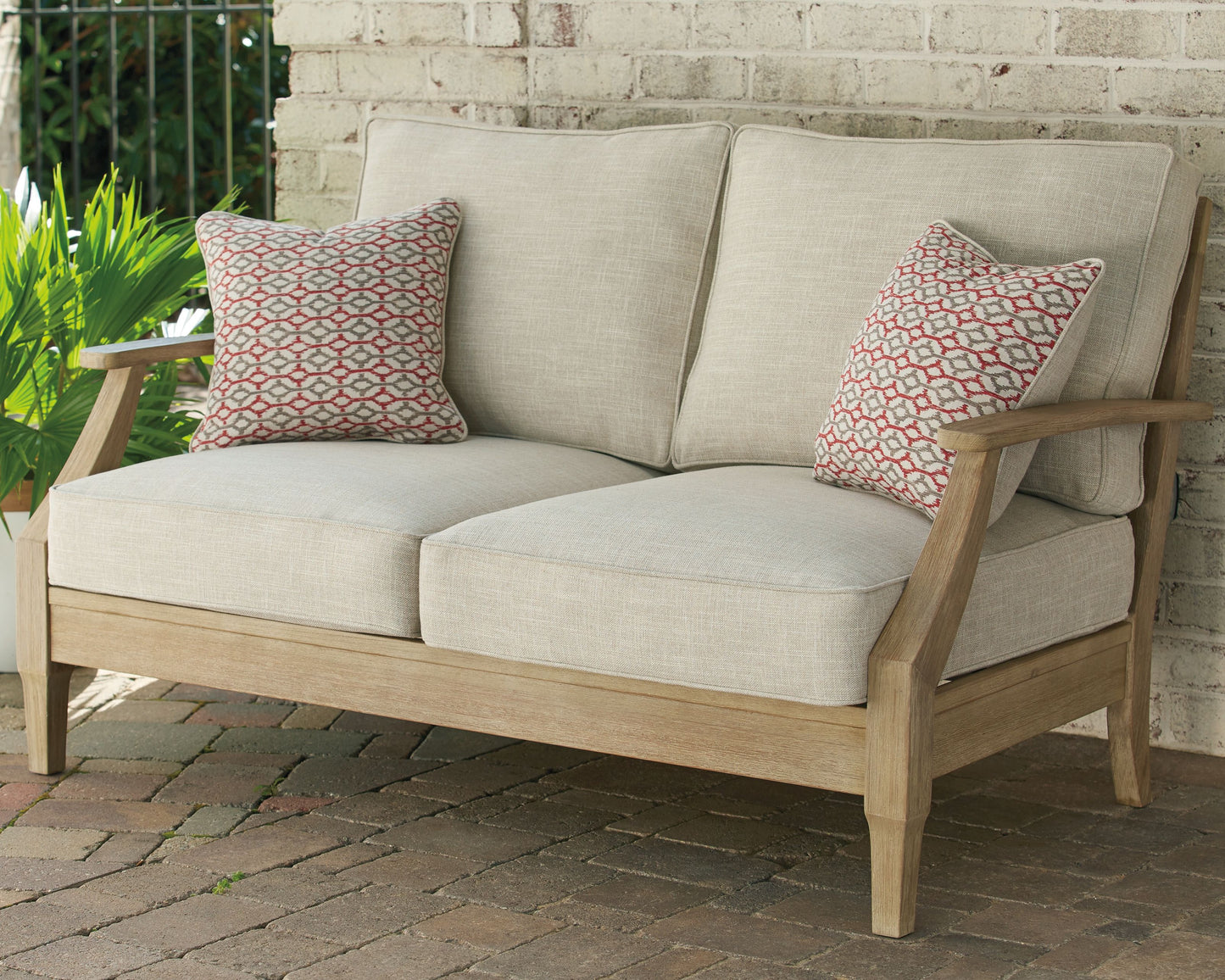 Clare - Beige - Loveseat w/Cushion