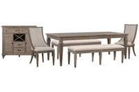 Lancaster - 6 Piece Extendable Rectangular Dining Table Set