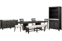 Plum Creek - 8 Piece Extendable Trestle Dining Table Set