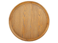 Lindon - Round Pedestal Accent End Table - Belgian Wheat