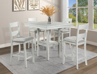 Lester - 5 Piece Counter Height Table Set - Drift Wood