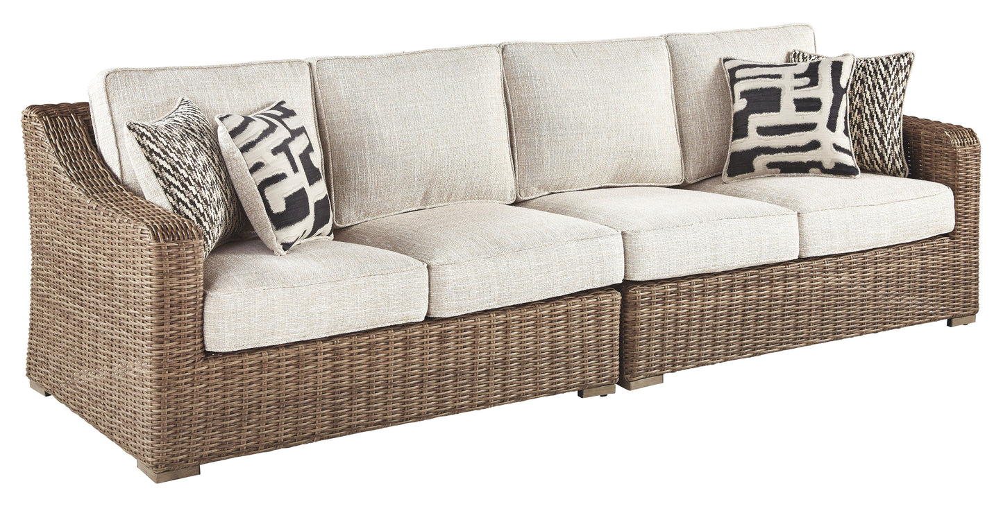 Beachcroft - Beige - RAF/LAF Loveseat w/Cush (Set of 2)