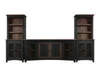 Pueblo - TV Stand / Console / Wall Unit - Black / Medium Brown