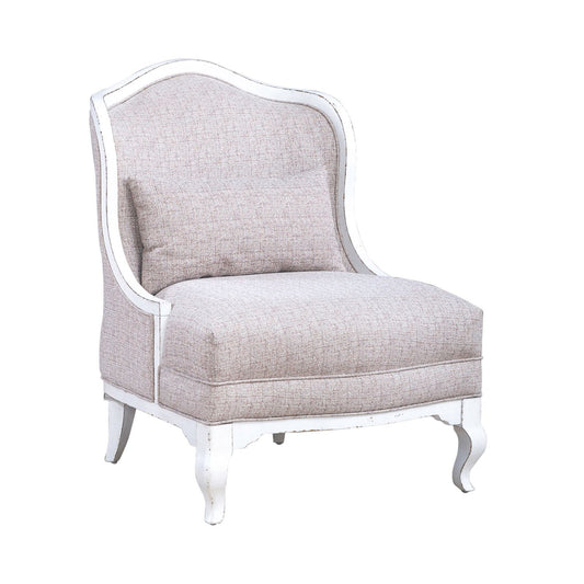 Magnolia Manor - Upholstered Accent Chair - Antique White & Weathered Bark