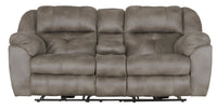 Ferrington - Power Lay Flat Reclining Console Loveseat with Power Adjustable Headrest & Lumbar