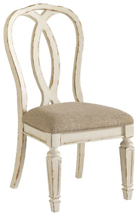 Realyn - Chipped White - Dining UPH Side Chair (Set of 2) - Ribbonback