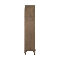 Americana Farmhouse - Arched Display Cabinet - Dusty Taupe