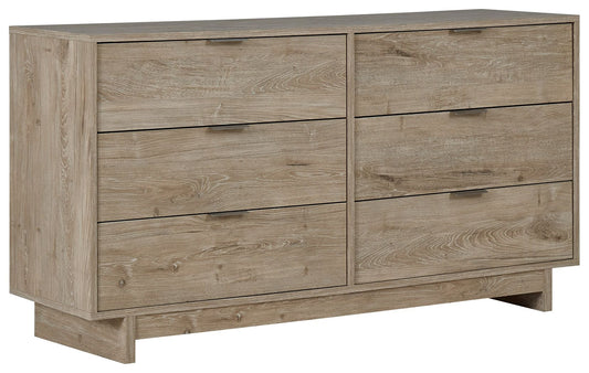 Oliah - Beige - Six Drawer Dresser - 31'' Height