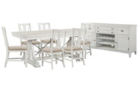 Heron Cove - Extendable Trestle Dining Table Set