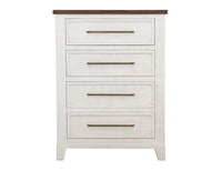 Stoa - 4 Drawer Chest - White / Brown