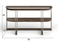 Elora - Demilune Sofa Table - Walnut