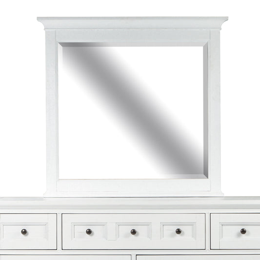 Heron Cove - Landscape Mirror - Chalk White