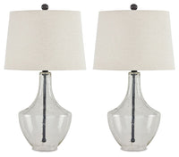 Gregsby - Clear / Black - Glass Table Lamp (Set of 2)