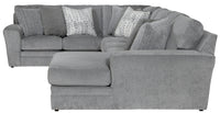 Glacier - 3 Piece Sectional And 9 Included Accent Pillows