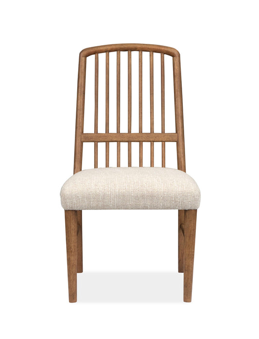 Woodward - Wood Slat Back Side Chair (Set of 2) - Dark Clove / White