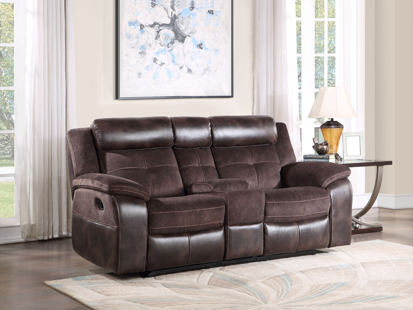 Pueblo - Manual Recliner Console - Dark Brown