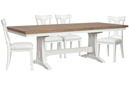 Kingston - Extendable Trestle Dining Table Set
