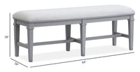 Charleston - Bench With Upholstered Seat - Harbor Gray