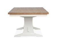Kingston - Extendable Trestle Dining Table - Whisper White And Cerused Nutmeg