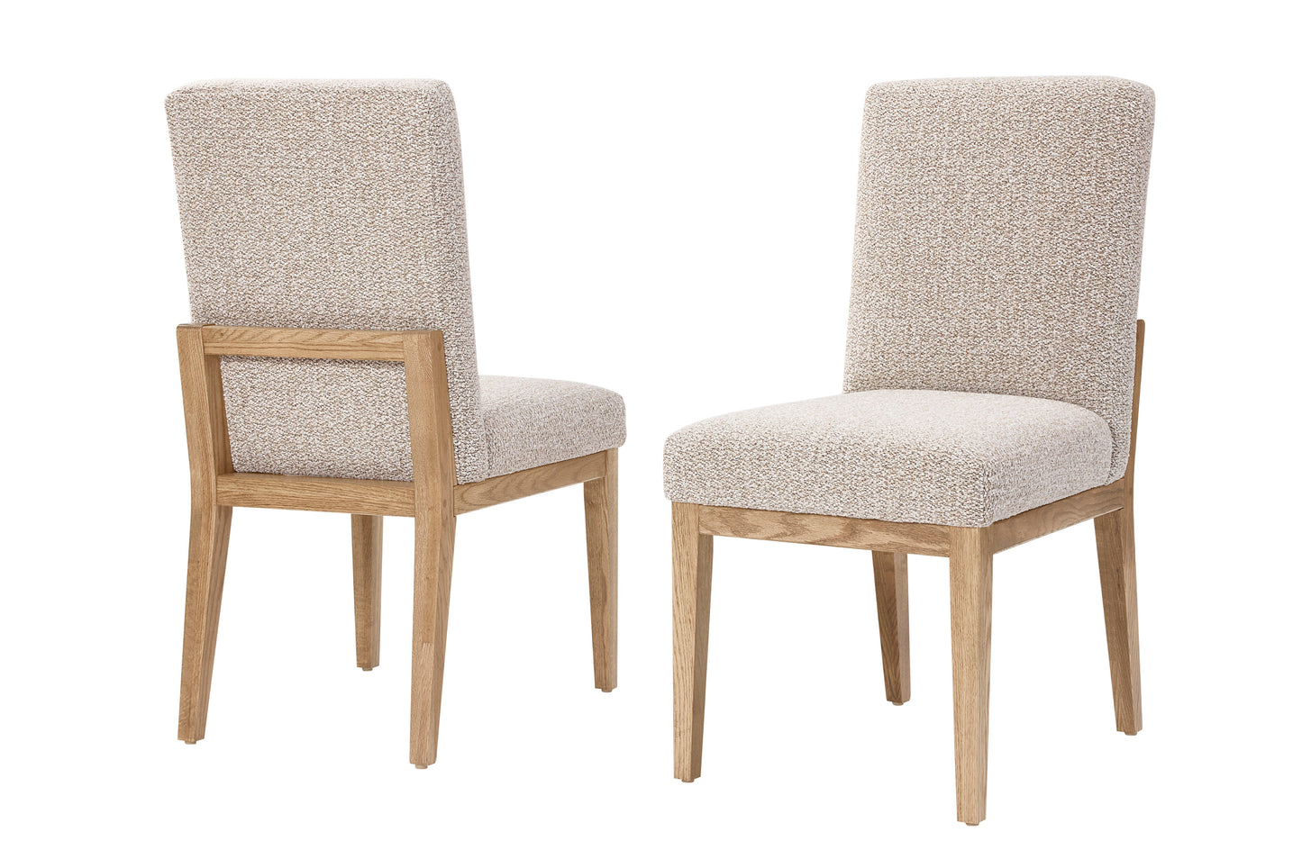 Dovetail - Upholstered Side Chair - Bleached White Legs