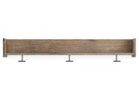 Oliah - Natural - Wall Mounted Coat Rack w/Shelf