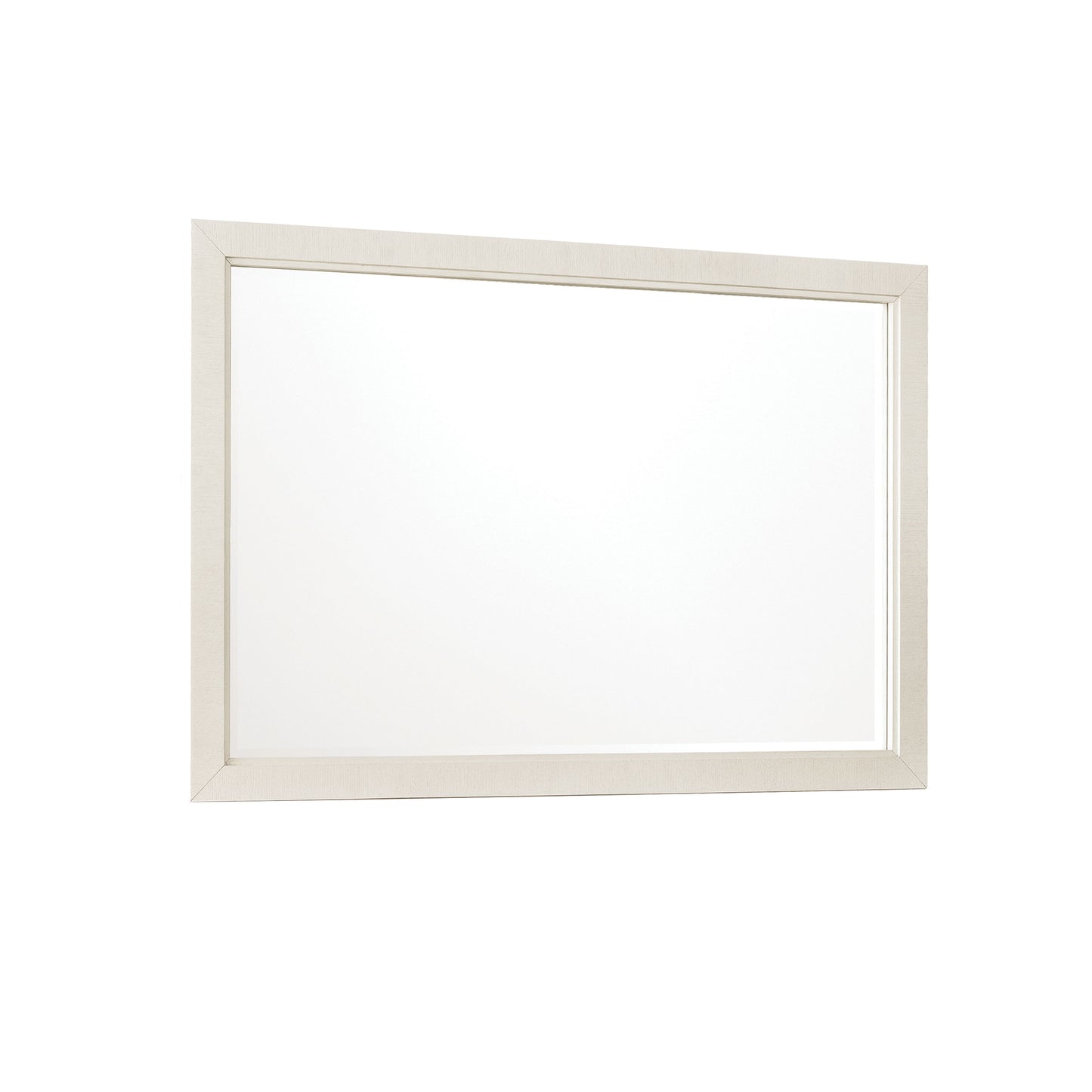 Madison - Beveled Dresser Mirror in a Grey-White Wash Finish - Natural