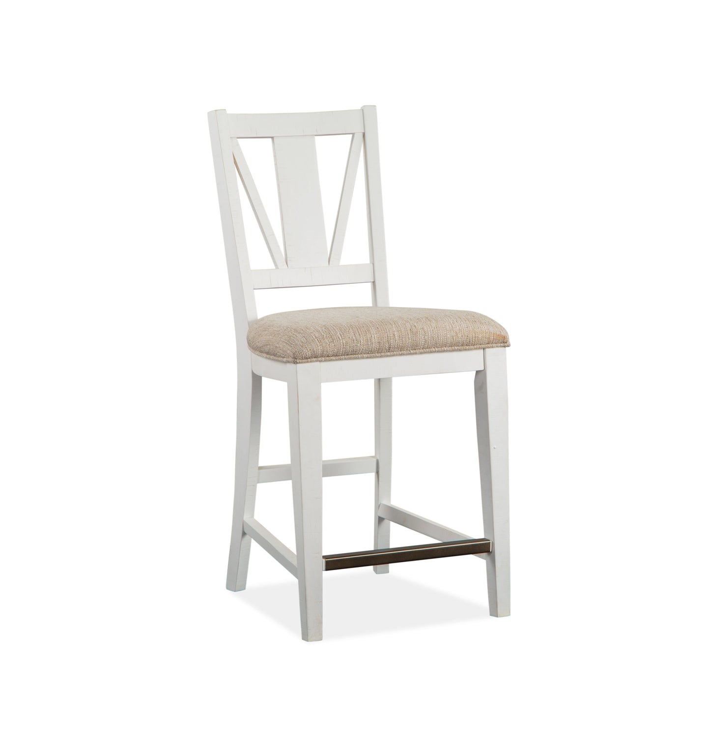 Heron Cove - Counter Chair With Upholstered Seat (Set of 2) - Chalk White