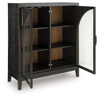 Armenleigh - Black / Brown - Bar Cabinet