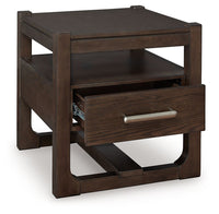 Breckington - Dark Brown - Square End Table