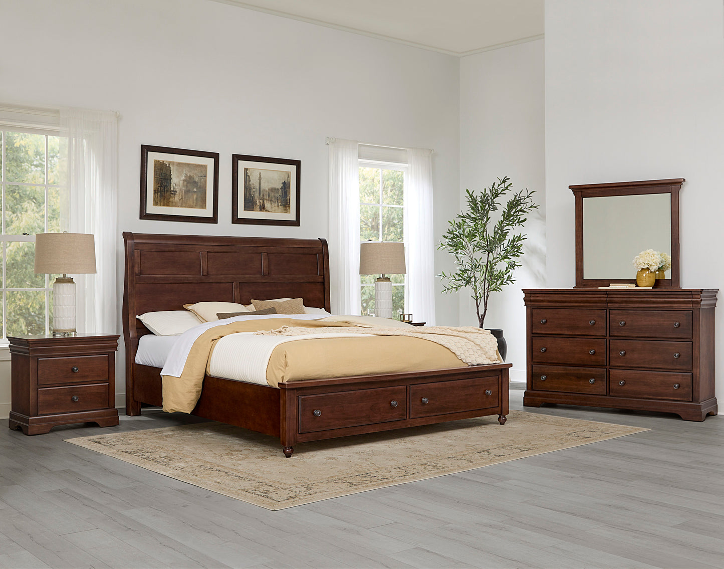 Vista - Sleigh Foot Storage Bed