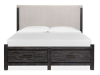 Plum Creek - Upholstered Panel Storage Bed